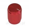Knob knurled aluminium 13x16mm, red